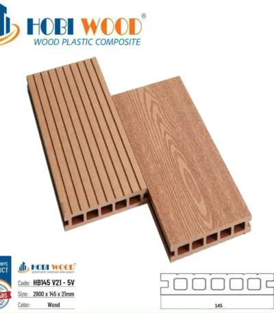 Sàn gỗ ngoài trời Hobi Wood HB145 V21-5V