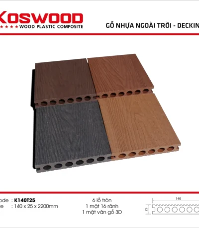 Sàn gỗ ngoài trời Koswood K140T25