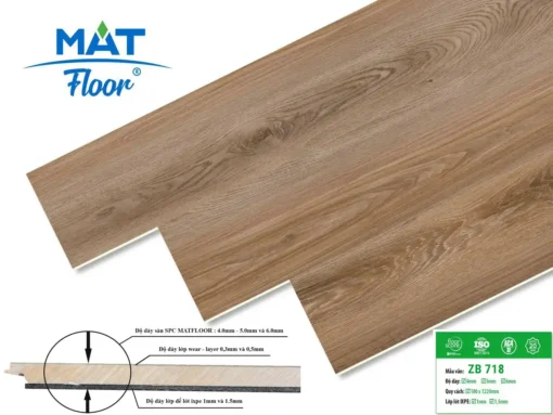 Sàn Nhựa Hèm Khóa Matfloor Zb718