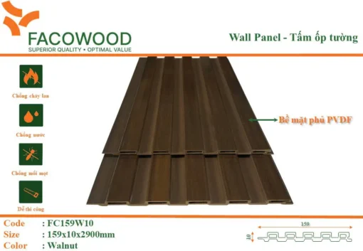 Tấm ốp Facowood Fc159w10 Walnut