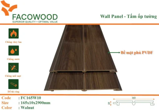 Tấm ốp Facowood Fc165w10 Walnut