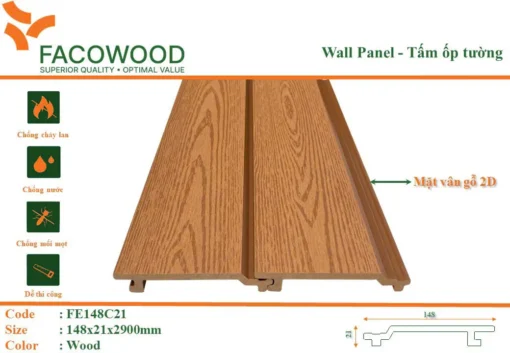 Tấm ốp Facowood Fe148c21 Wood