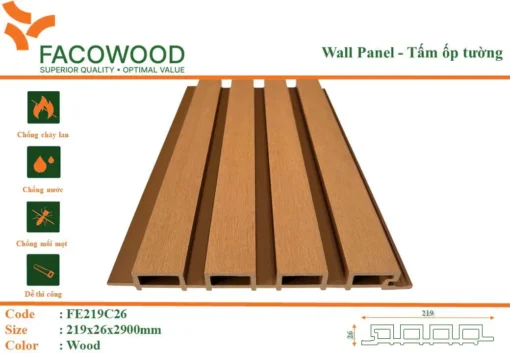 Tấm ốp Facowood Fe219c26 Wood