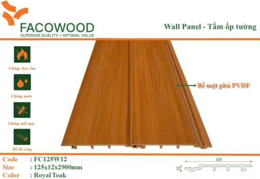 Tấm Tốp Facowood Fc125w12 Royal Teak