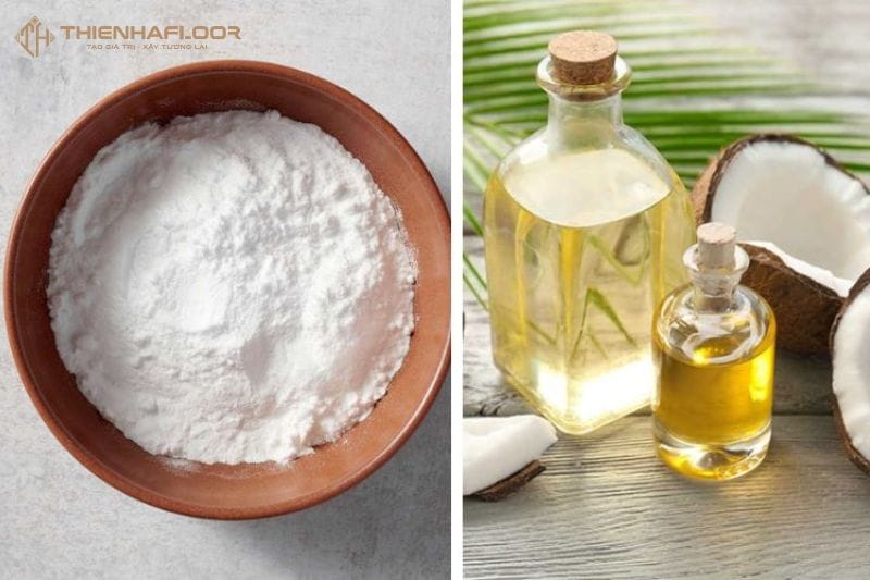 Dùng Hỗn Hợp Baking Soda Và Dầu để Tẩy Keo Dán Sàn Nhựa
