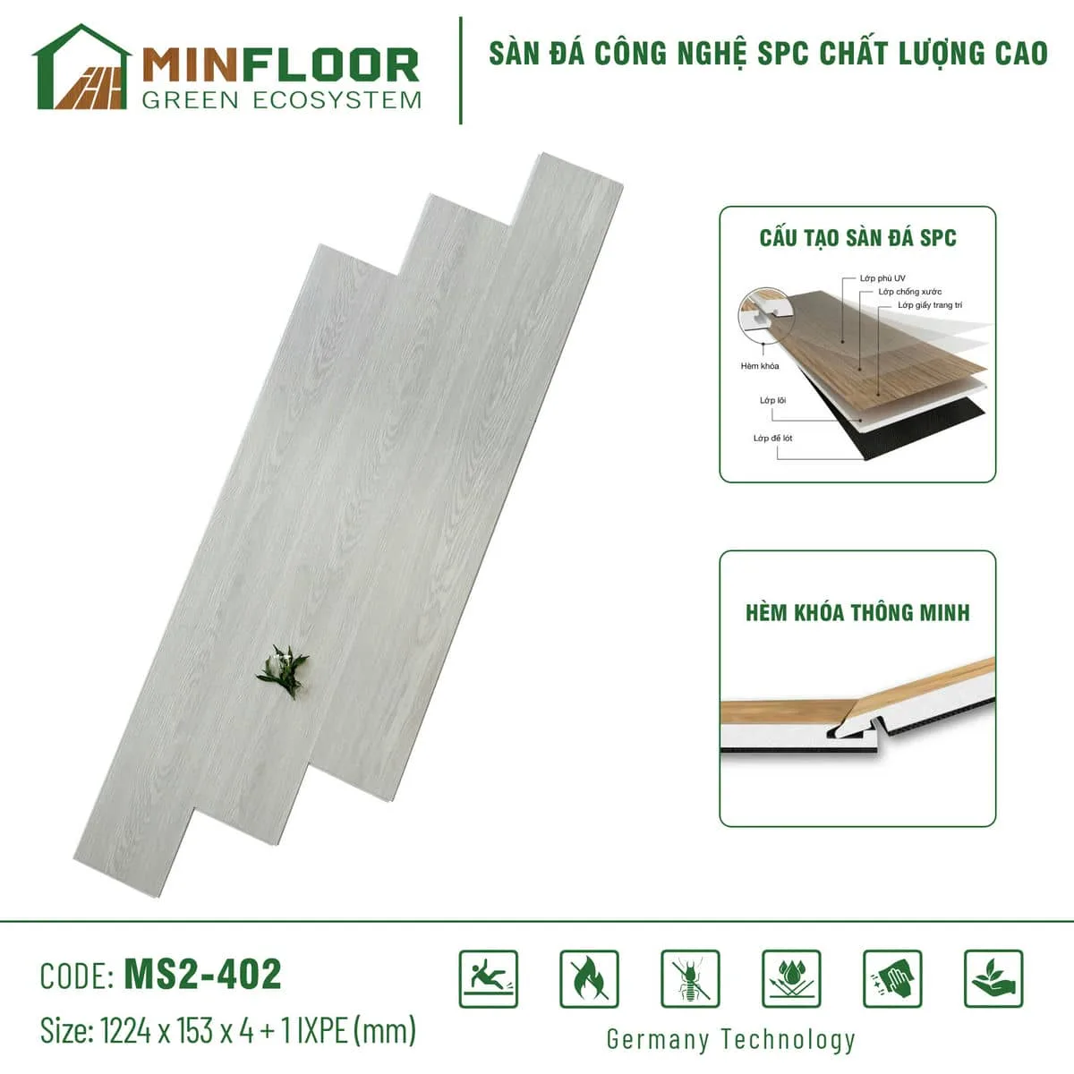 Sàn Nhựa Hèm Khóa Minfloor Ms2 402