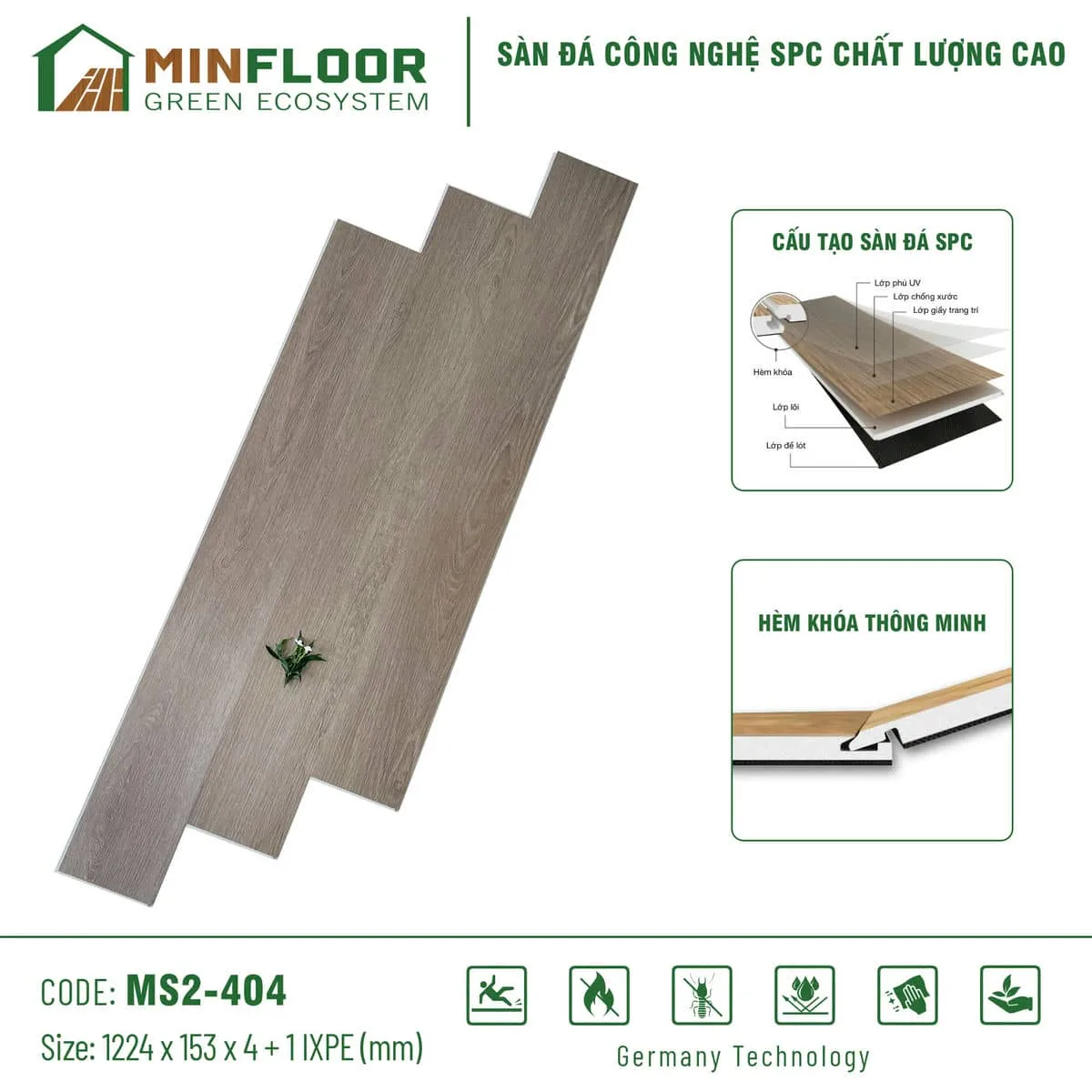 Sàn Nhựa Hèm Khóa Minfloor Ms2 404