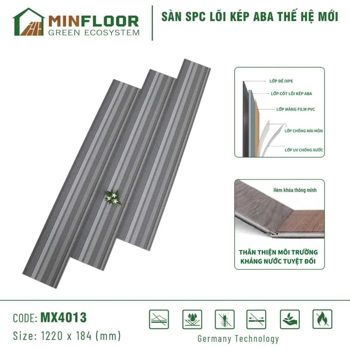 Sàn Nhựa Hèm Khóa Minfloor Mx4013