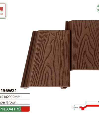 Tấm ốp Gỗ Nhựa Tenowood Tn156w21 Copper Brown