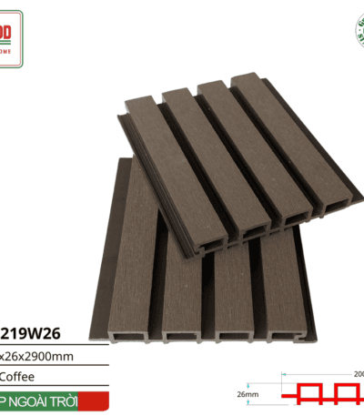 Tấm ốp Lam Sóng Tenowood Tn219w26 Coffee