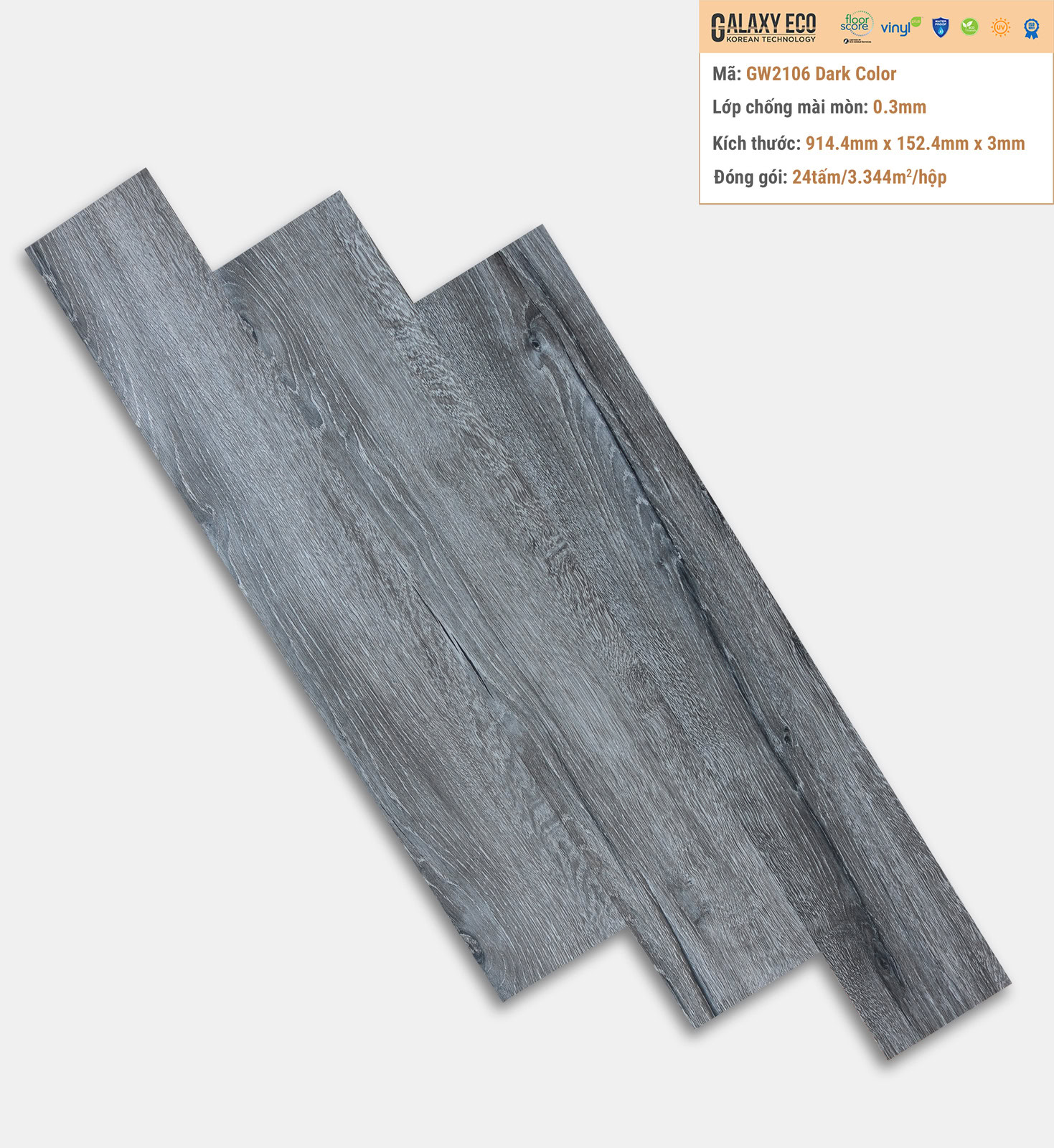 Sàn Nhựa Galaxy Eco Gw2106 Dark