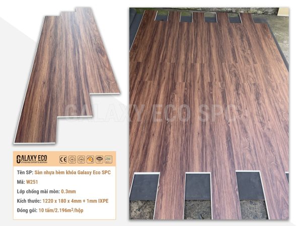 Sàn Nhựa Hèm Khóa Galaxy Eco Premium W251