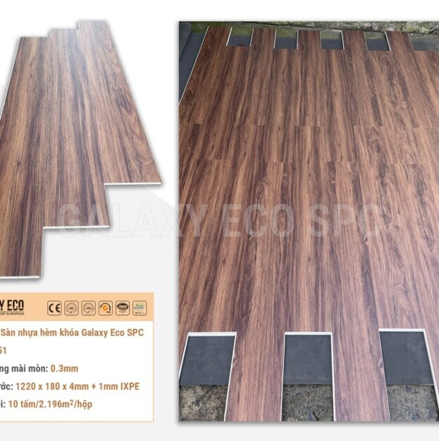 Sàn Nhựa Hèm Khóa Galaxy Eco Premium W251