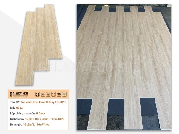 Sàn Nhựa Hèm Khóa Galaxy Eco Premium W252
