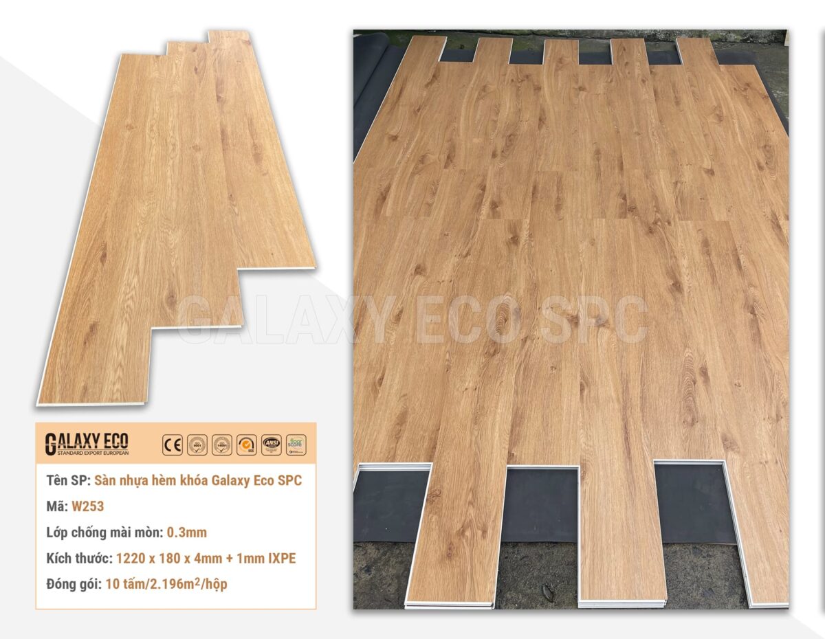 Sàn Nhựa Hèm Khóa Galaxy Eco Premium W253