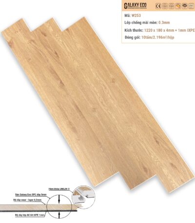 Sàn Nhựa Hèm Khóa Galaxy Eco Premium W253