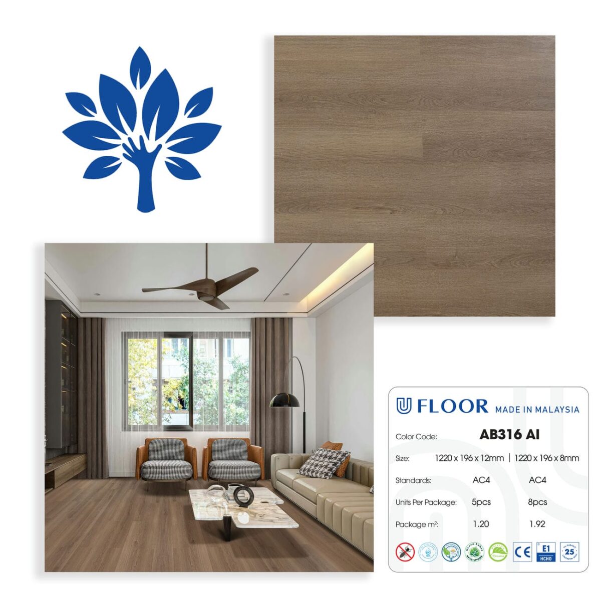 Sàn Gỗ Ufloor Ab 316(6)