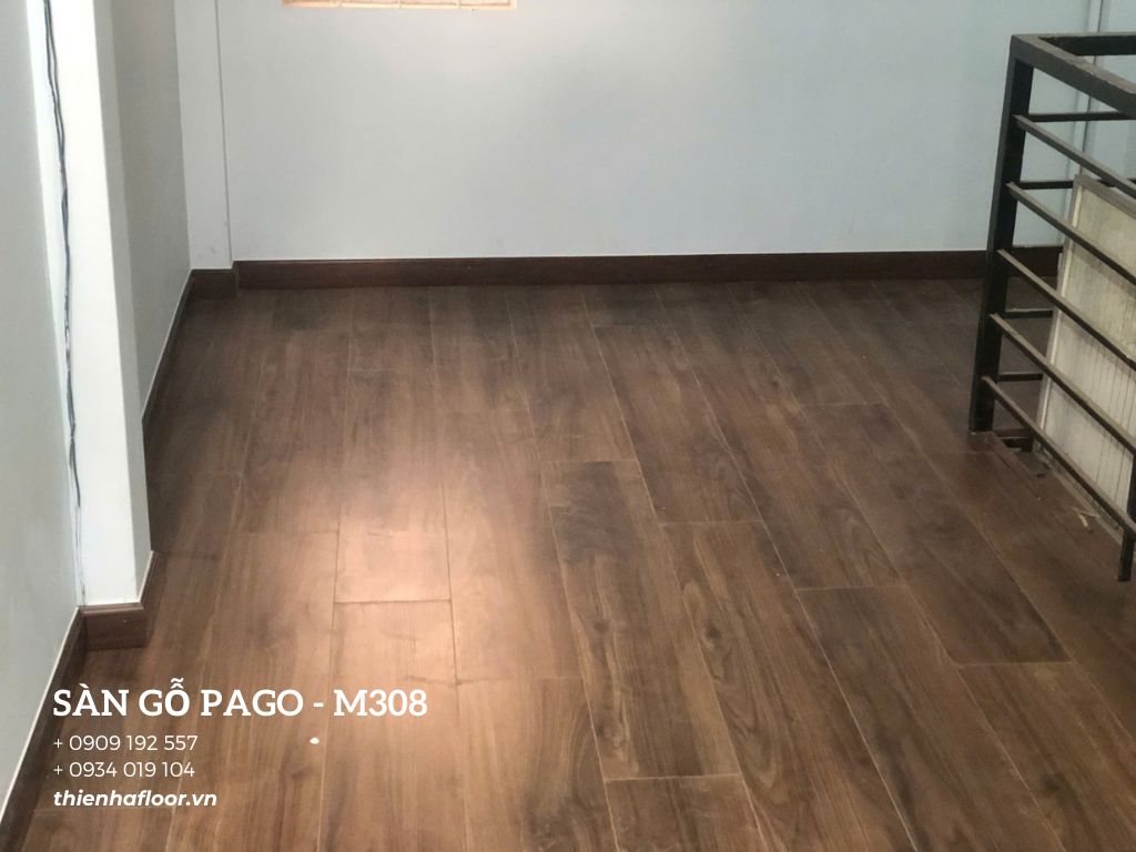 Công trình sàn gỗ Pago cốt xanh kháng nước 8mm tại quận 8, TP.HCM