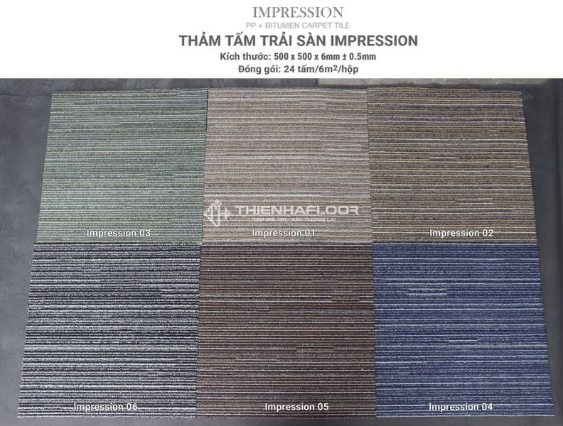 Thảm Tấm Văn Phòng đế Bitumen Giá Rẻ Impression