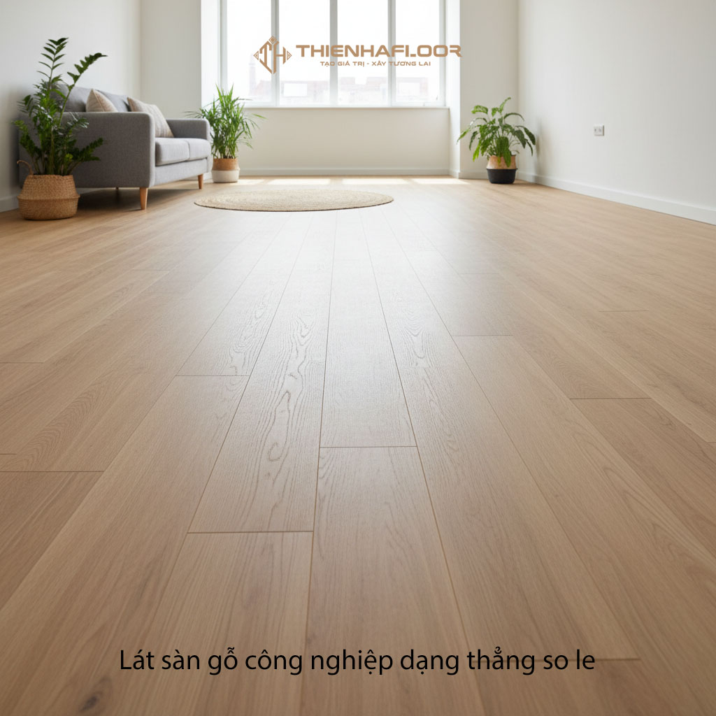 Lót sàn nhà dạng thẳng (so le)