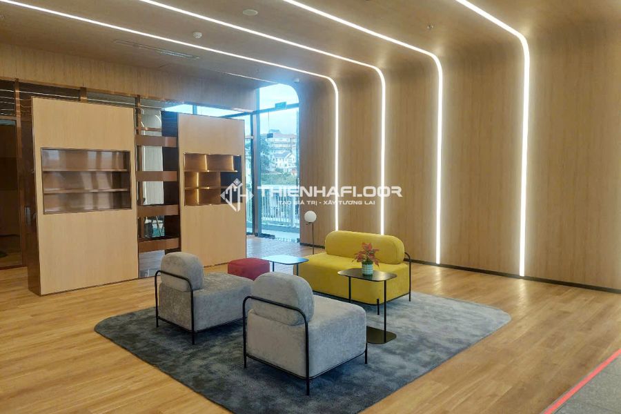 Dự án lót sàn nhựa cho showroom ô tô tại TP. Đà Lạt 9 Công Trình Thi Công Sàn Nhựa Arize Cho Showroom ô Tô