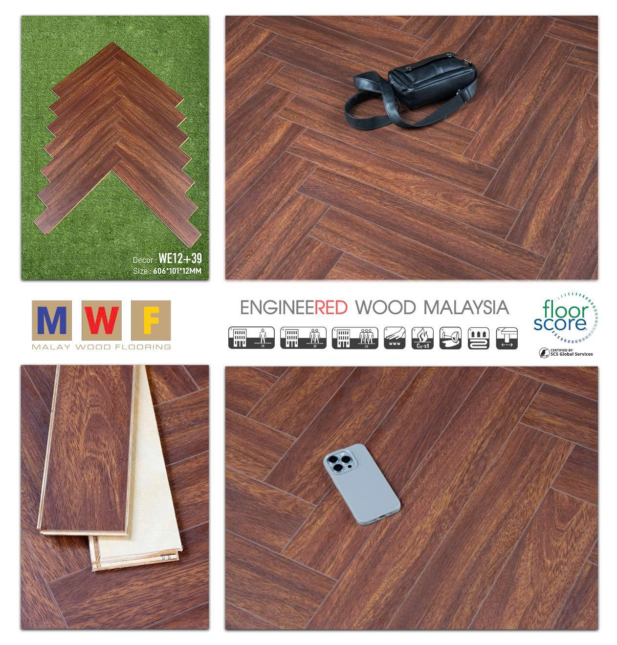 Sàn Gỗ Kỹ Thuật Malaywood We12+39