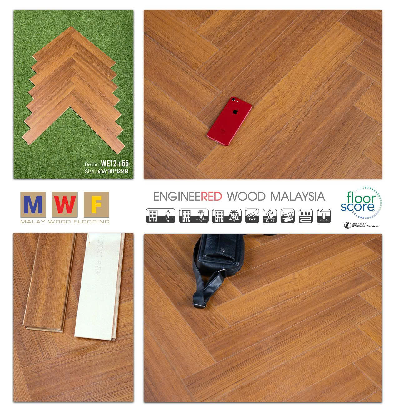 Sàn Gỗ Kỹ Thuật Malaywood We12+66
