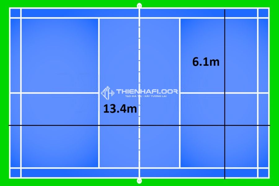 Sàn thể thao cầu lông - Tiêu chuẩn, hướng dẫn thi công 11 Kích Thước Chuẩn Của Sàn Sân Cầu Lông