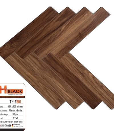 Sàn Gỗ Thblack Xương Cá 8mm Th F801