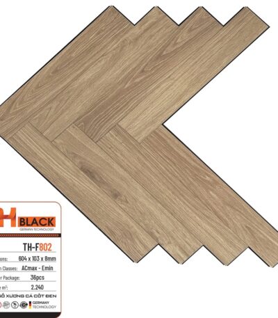 Sàn Gỗ Thblack Xương Cá 8mm Th F802