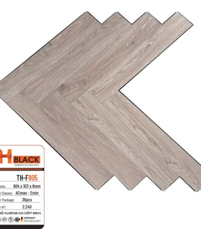 Sàn Gỗ Thblack Xương Cá 8mm Th F805