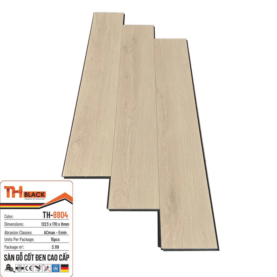 Sàn Gỗ Thblack Cốt Đen Th 8804
