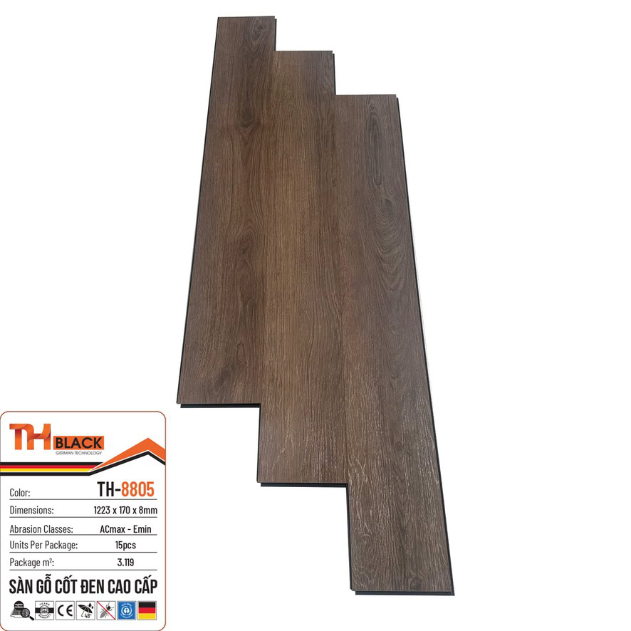 Sàn Gỗ Thblack Cốt Đen Th 8805