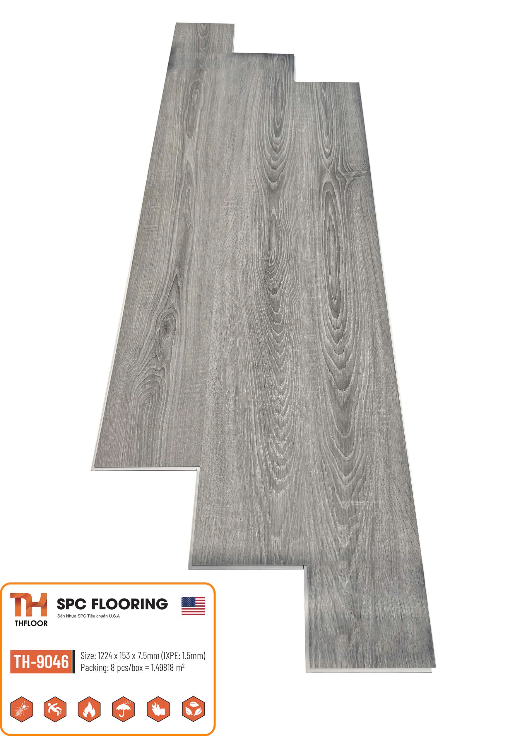 Sàn Nhựa Spc Thfloor 7.5mm Th 9046 Sàn Nhựa Spc Thfloor 7.5mm Th 9046