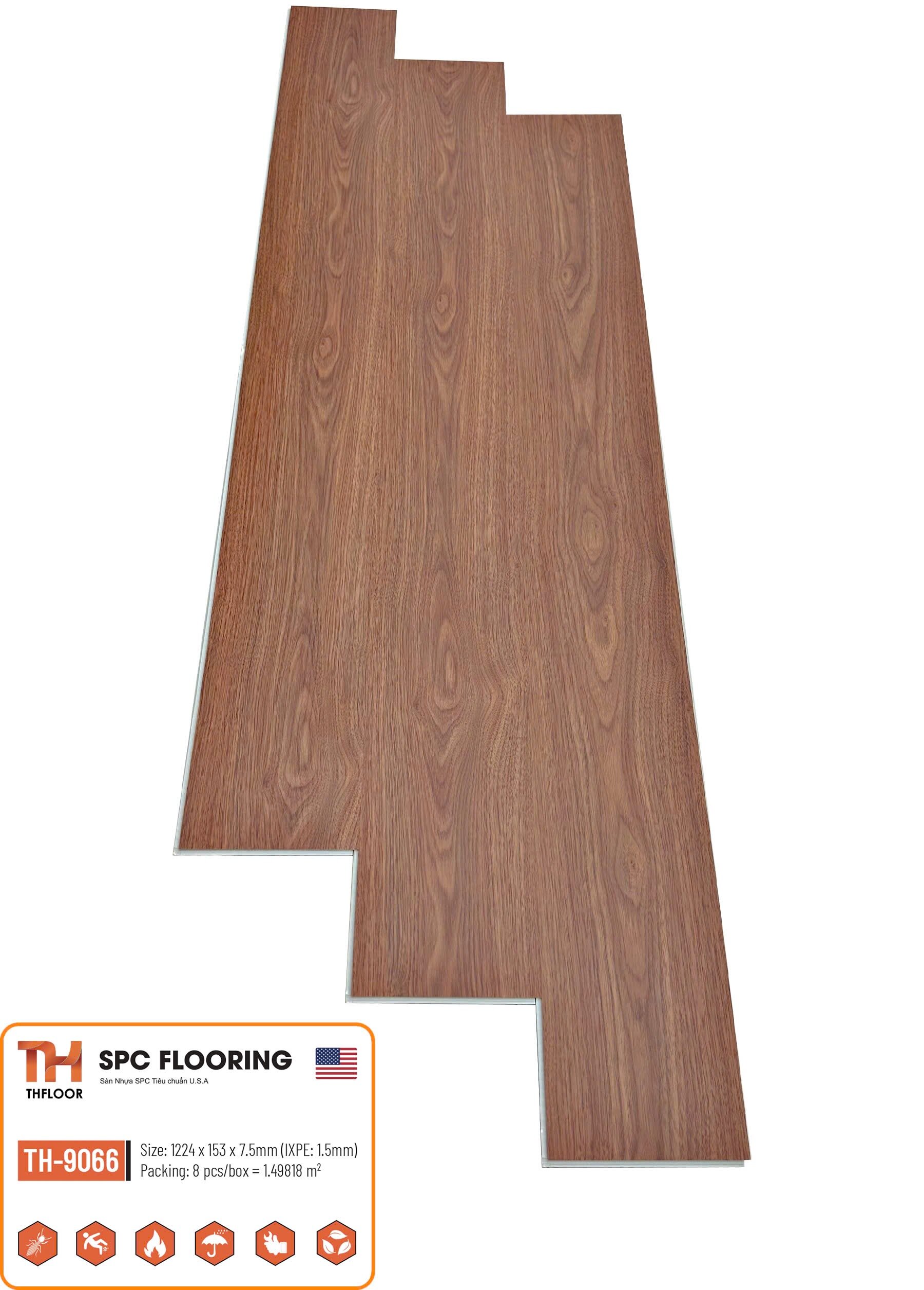Sàn Nhựa Spc Thfloor 7.5mm Th 9066