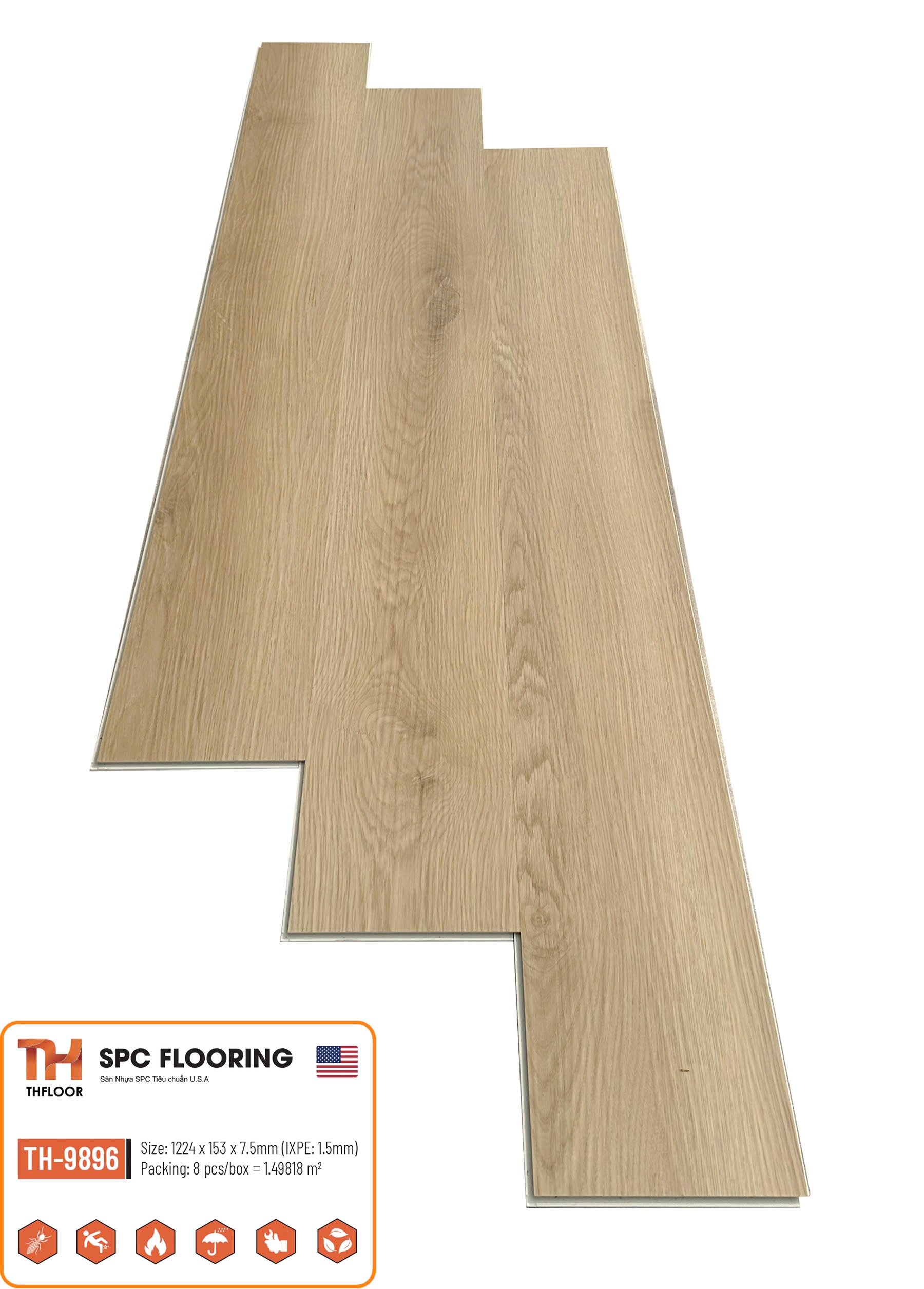 Sàn Nhựa Spc Thfloor 7.5mm Th 9896