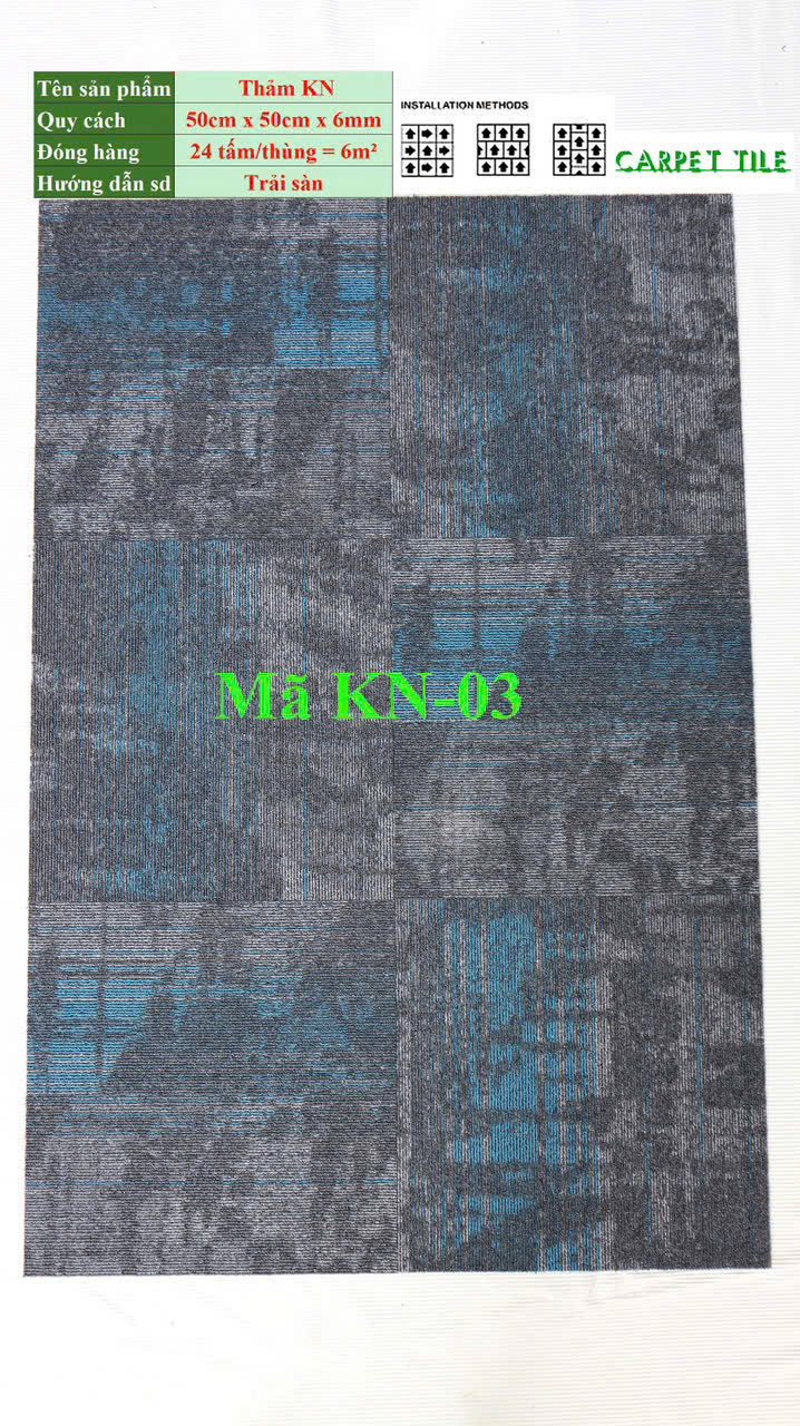 Thảm Tấm Th Commercial Carpet Kn03